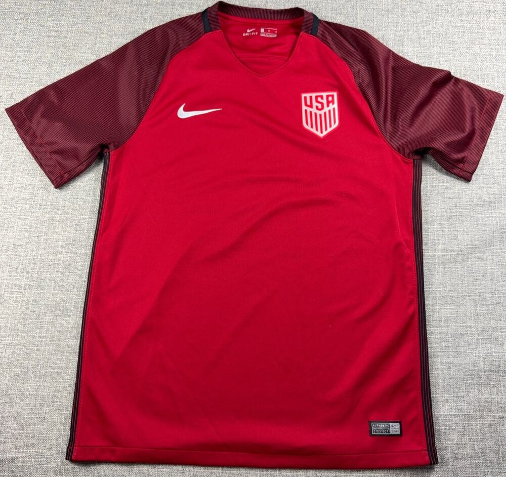 Nike USA USMNT Soccer Jersey Mens M Red Dri-FIT 2017 832478-687